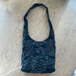 Indian Embroidered Cloth Black Bag
